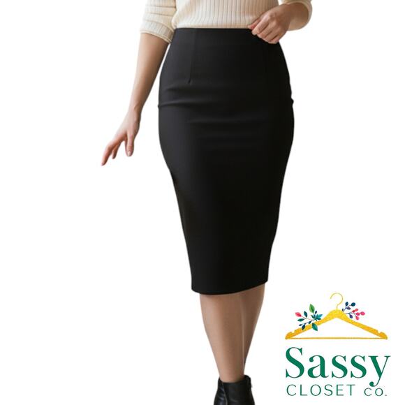 Forever 21 Black Pencil Skirt Women’s XS Full Length Zipper Desk to Dinner - Picture 1 of 6